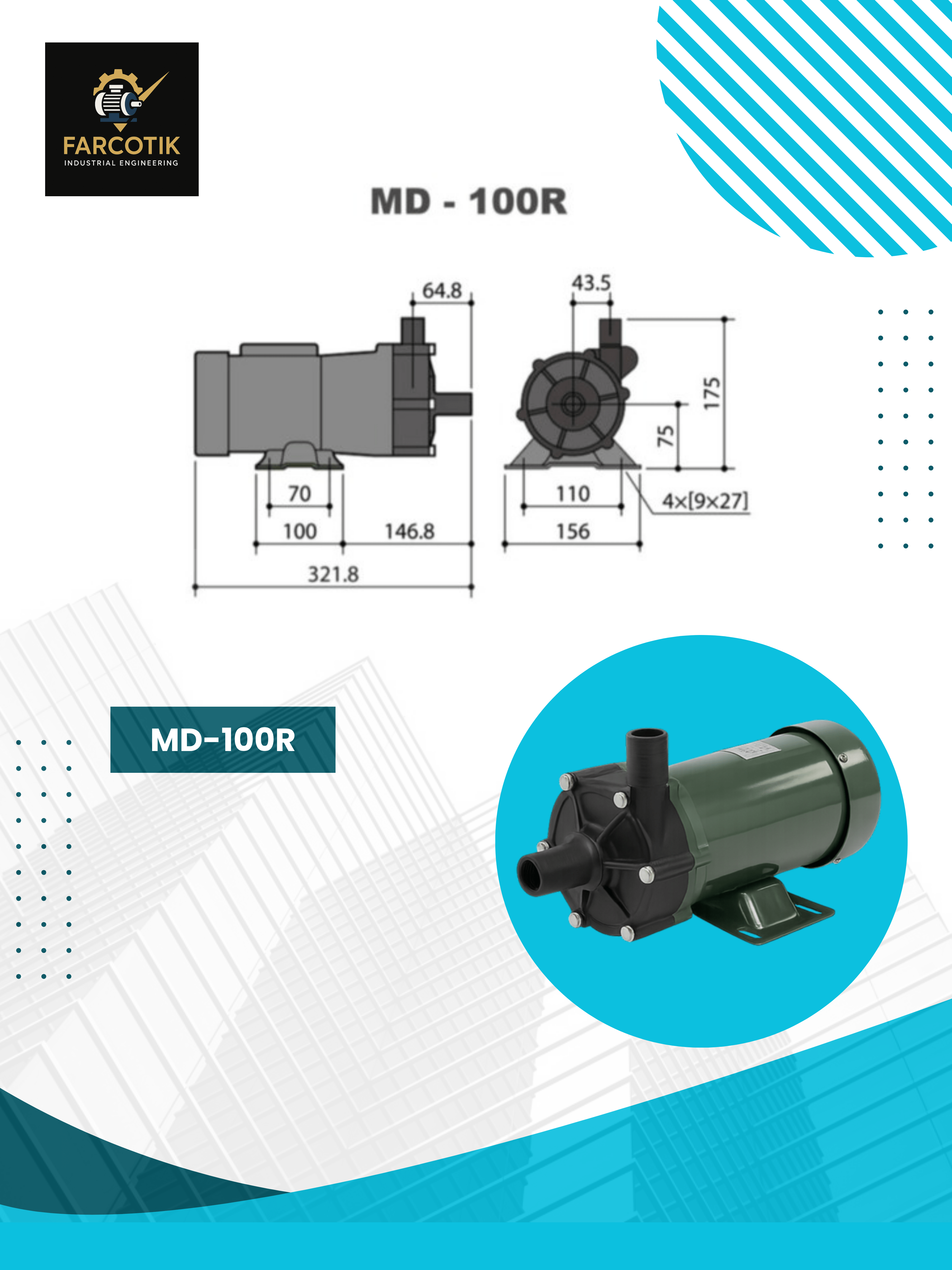 پمپ مگنتی md100r